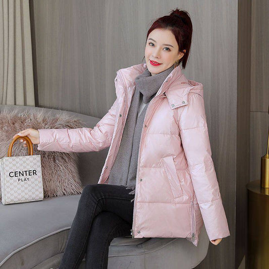 Womens Short Loose Padded Down-Alternative Jacket