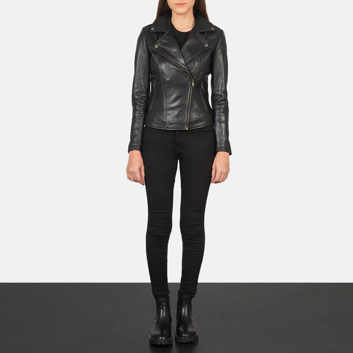 Black Leather Biker Jacket
